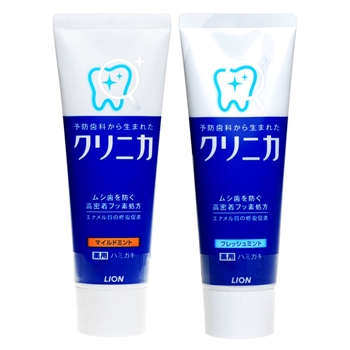 狮王（Lion）日本原装 狮王酵素牙膏齿力佳洁净大白牙膏去牙渍牙垢固齿防酵素洁净牙膏(温和薄荷)130g 健齿型/防护型